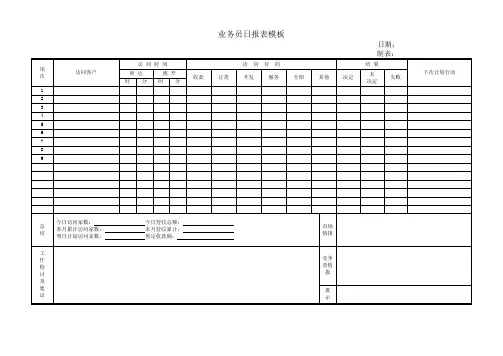 业务员日报表模板