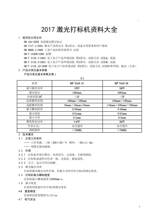 2017激光打标大全