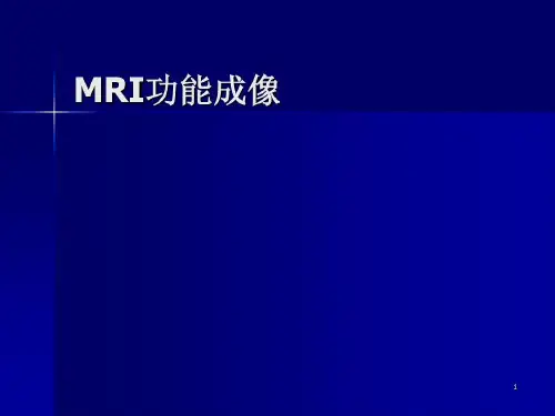 MRI功能成像31页PPT