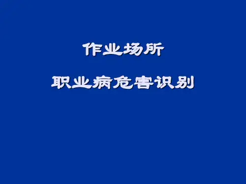 作业场所职业病危害识别(专业版)