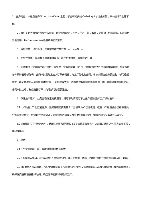 外贸单证流程ABC