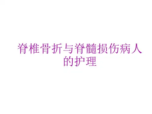 脊椎骨折与脊髓损伤病人的护理