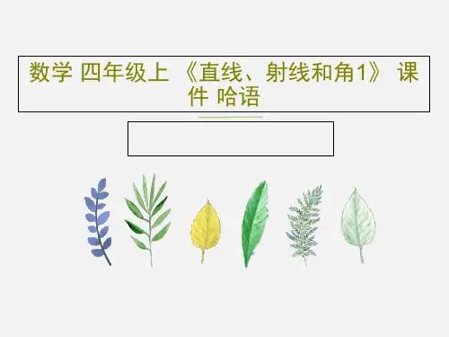 数学 四年级上 《直线、射线和角1》 课件 哈语共36页