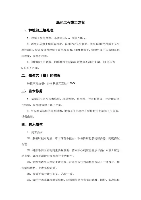 绿化施工方案