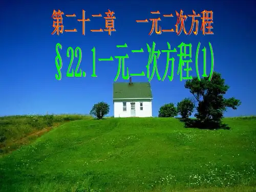 初中三年级数学上册第22章一元二次方程第一课时精品PPT课件