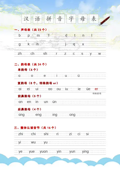 汉语拼音字母表 3
