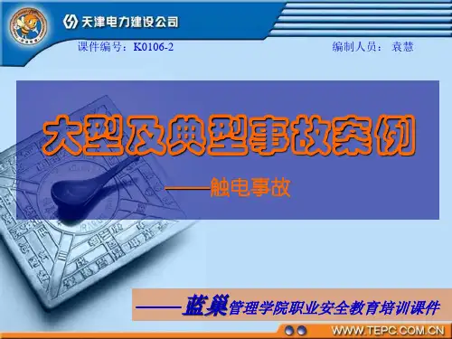 大型及典型事故案例--触电事故