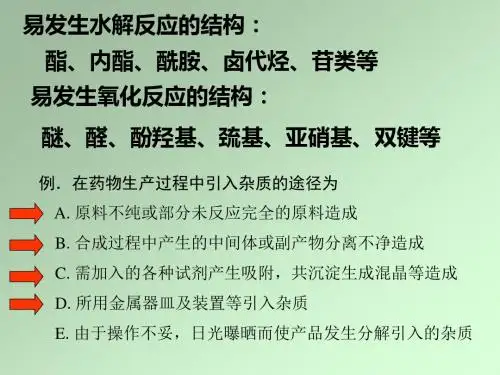 药物的杂质检查