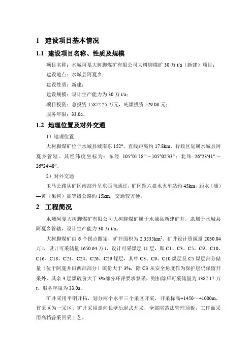 建设项目基本情况(DOC)