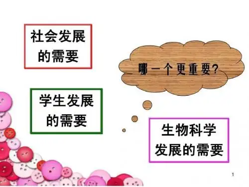 中学生物学课程标准解读