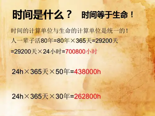 时间与金钱的管理