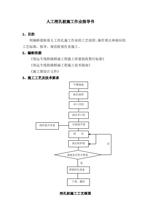 人工挖孔桩施工作业指导书教学教材