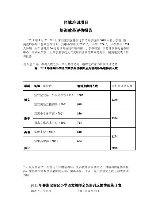 培训效果评估