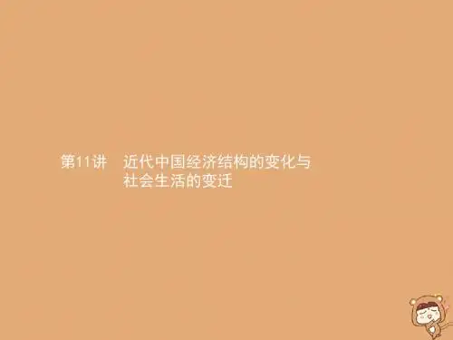 高考历史一轮复习 第11讲 近代中国经济结构的变化与社