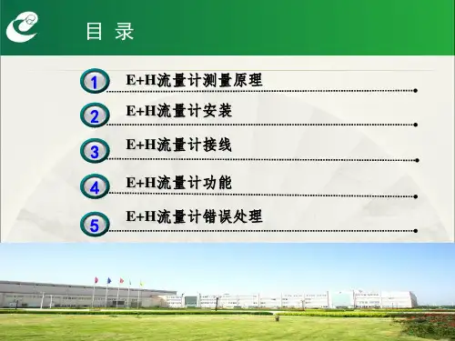 E+H流量计培训