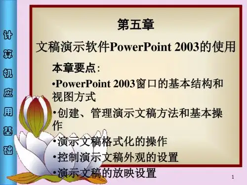 PowerPoint 2003的使用