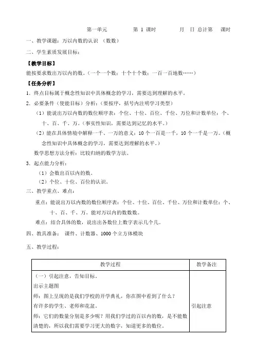 万以内数的认识(数数)