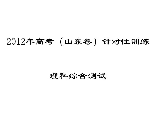 2012年高考(山东卷)磁场题