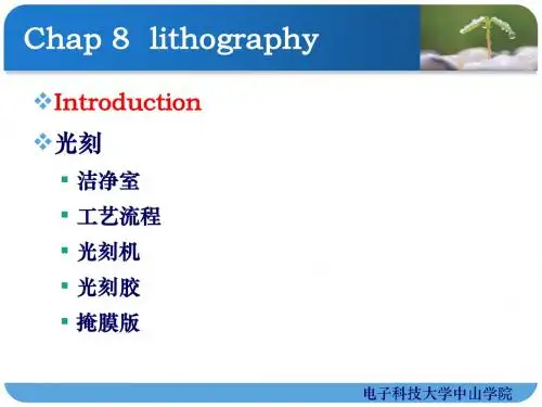 chap 8 光刻与刻蚀工艺
