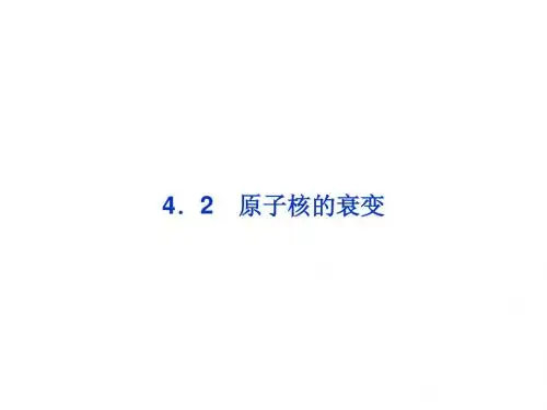 2013年沪科物理选修3-5课件:第4章4.2