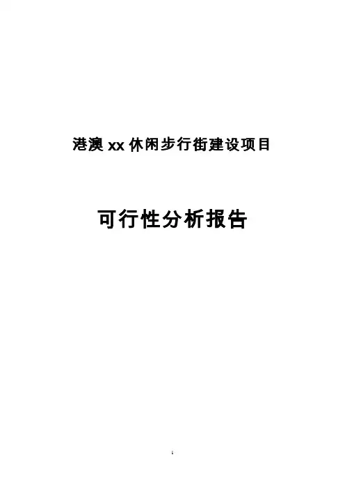 休闲步行街建设项目可行性研究报告