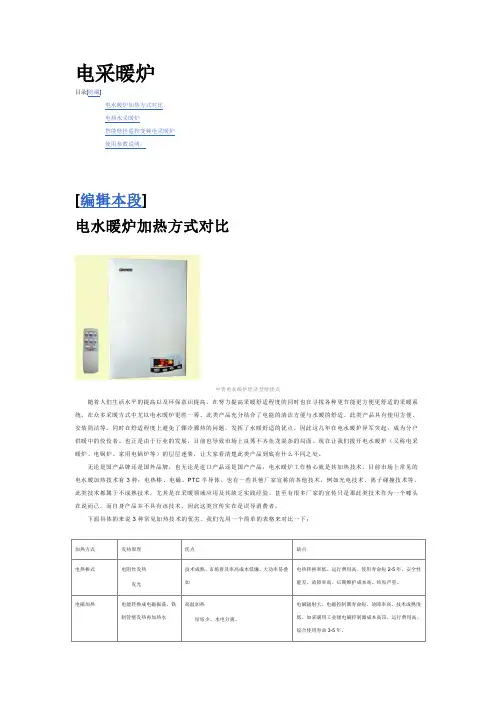 电采暖炉