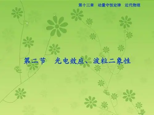 【优化方案】2016届高三物理大一轮复习精讲课件:第十三章动量守恒定律近代物理第二节
