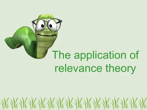 The application of relevance theory