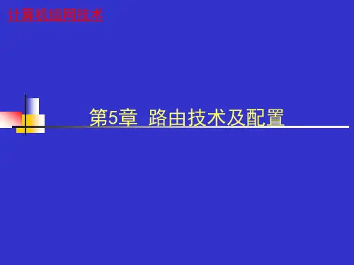第5章 路由技术及配置