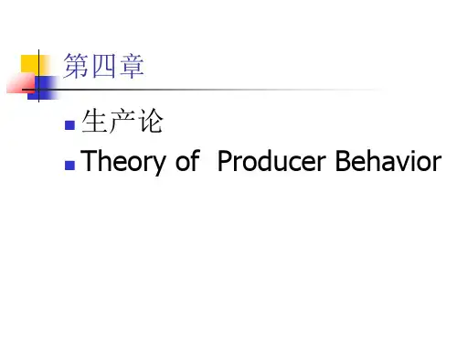 微观经济学 第四章