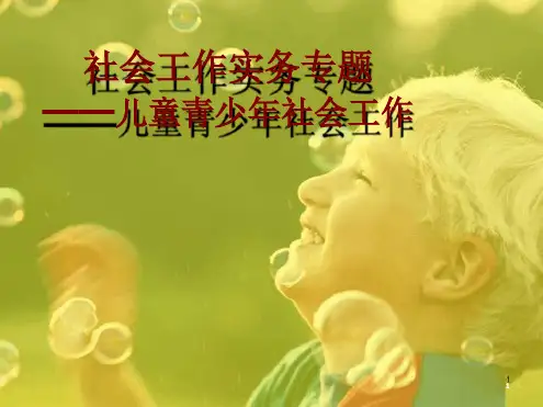 儿童青少年社会工作PPT课件