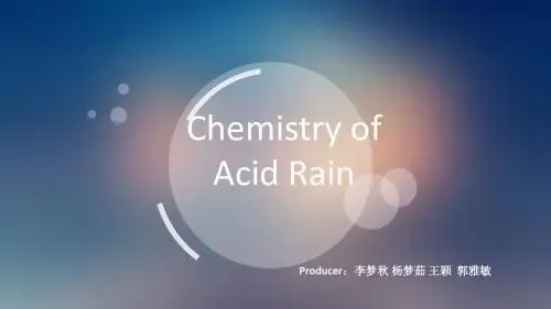 Chemistry of Acid Rain