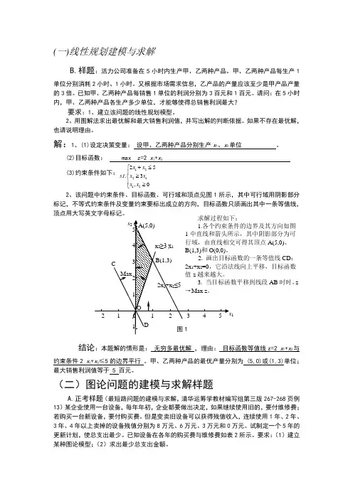 运筹学例题解析