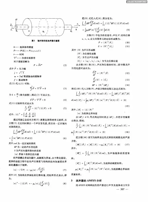 基于ANSYS的抗性消声器性能仿真分析