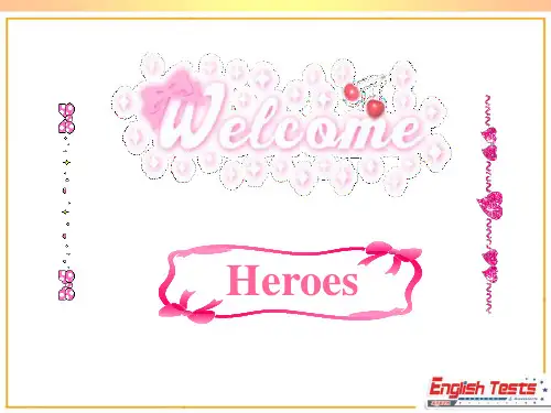 北师大版高一英语必修一课件：unit2 Heroes Warm-up (共30张PPT)