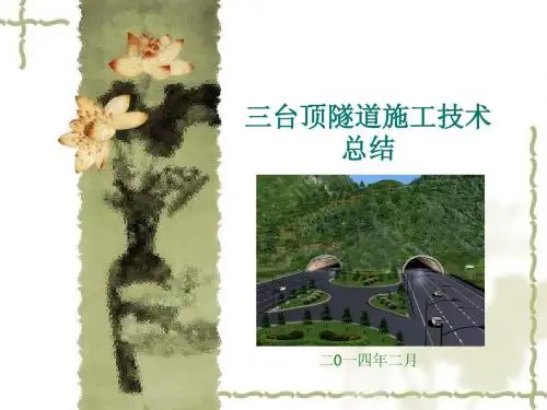 三台顶隧道施工技术总结