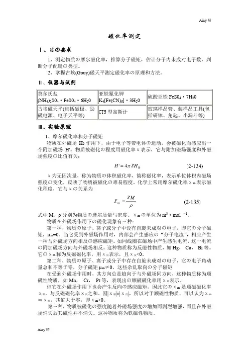 磁化率测定