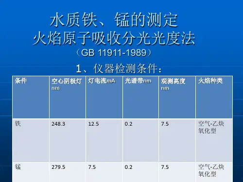 原子吸收分光光度法测铁、锰(精)