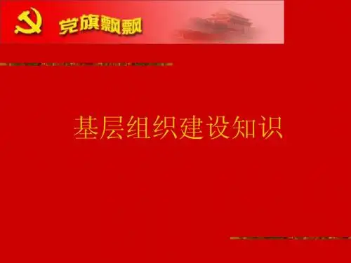基层党务知识课件