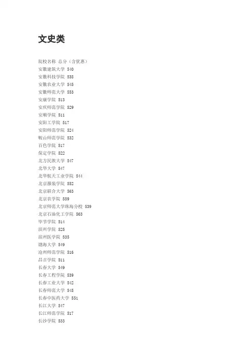 2013河北省高考理工类录取分数线 2