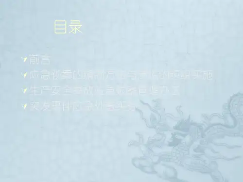 生产安全事故应急管理