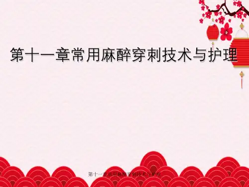 第十一章常用麻醉穿刺技术与护理