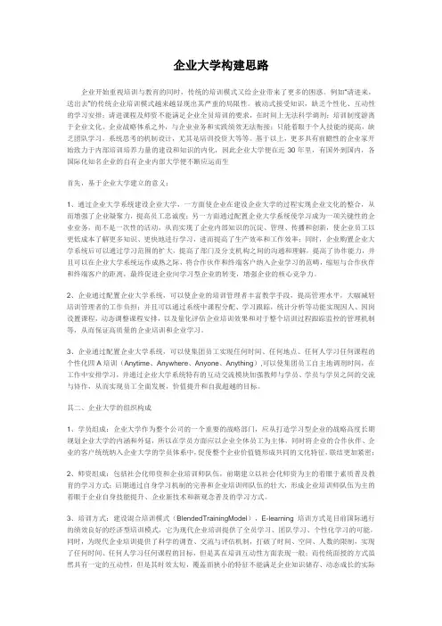 企业大学《商学院》构建体系