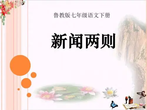 新闻两则 PPT优秀课件8