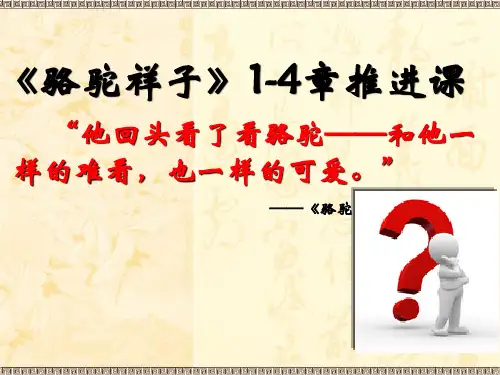 人教部编版七年级语文下第三单元课外导读《骆驼祥子》推进课课件