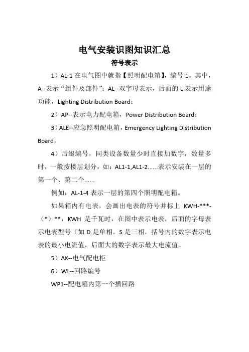 电气安装识图知识汇总