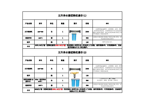 立升净水器团购方案