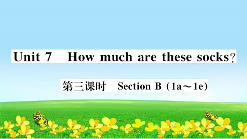 【初中英语】新版人教新目标版七年级英语上册Unit7Howmucharethesesocks第3课时习题课件