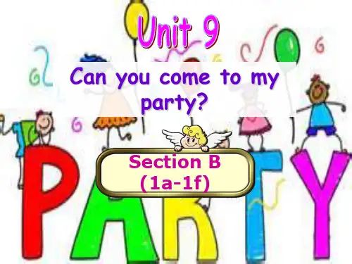 人教版英语八年级上册Unit9_SectionB(1a-1f)优质课课件