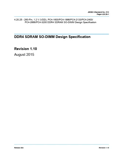 DDR4 SDRAM SO-DIMM Design Specification 4_20_25R25A